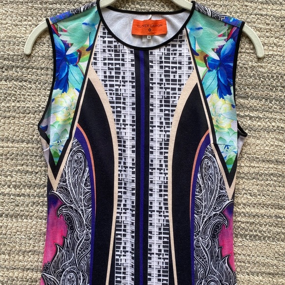 Multicolor Clover Canyon Cotton Dress - Picture 2 of 4